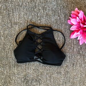 Zaful black string bikini top